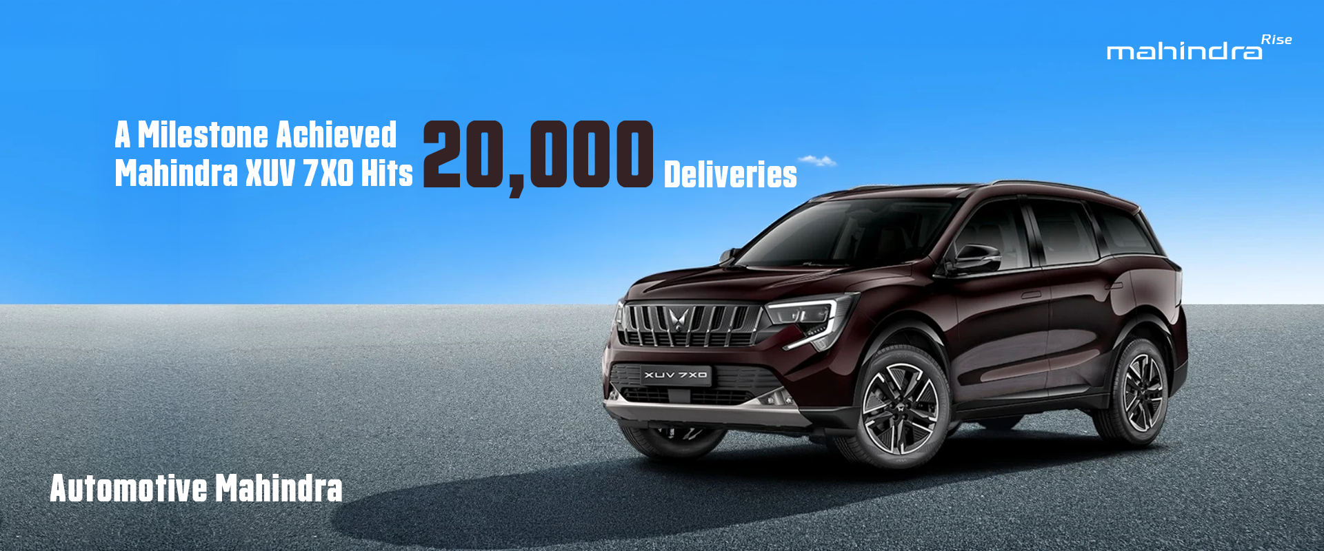 A Milestone Achieved – Mahindra XUV 7XO Hits 20,000 Deliveries